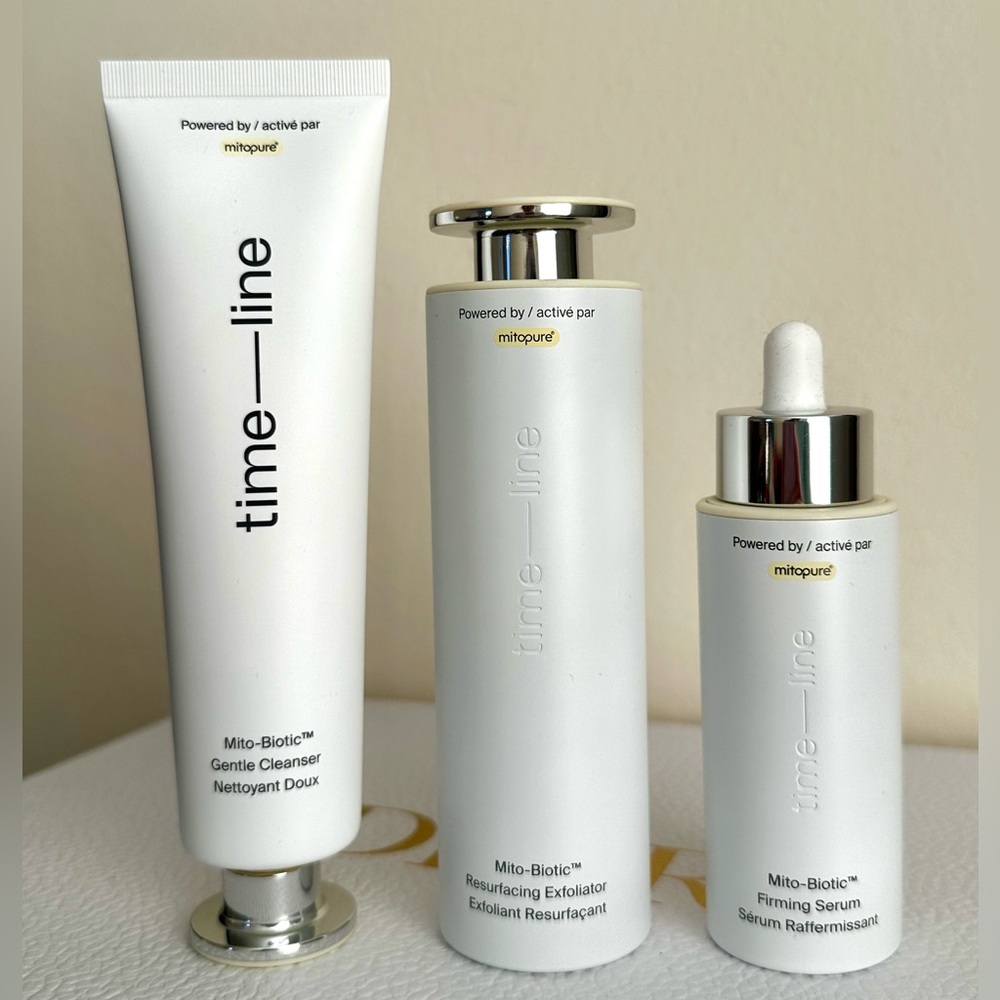 TIMELINE $350 Mito Biotic Cleanser Exfoliator Serum Full Size Set New in Box